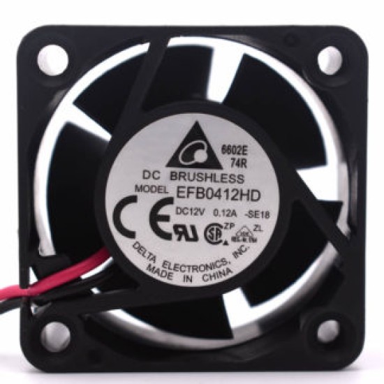 Delta EFB0412HD DC12V 0.12A 1.44W 3-Wires Double Ball Bearing Cooling Fan Delta EFB0412HD DC12V 0.12A 1.44W 3-Wires Double Ball Bearing Cooling Fan