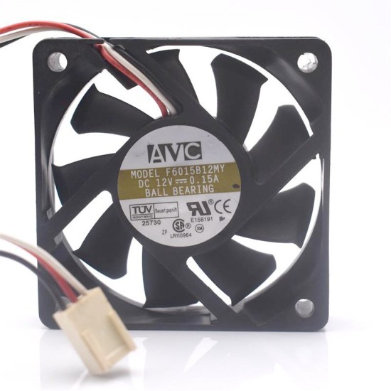 AVC F6015B12MY DC12V 0.15A dual ball mute chassis cooling fan AVC F6015B12MY DC12V 0.15A dual ball mute chassis cooling fan