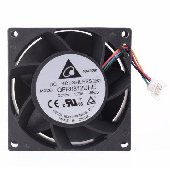 Delta QFR0812UHE DC12V 1.70A 2.50A 4Lines Computer cooling fan Delta QFR0812UHE DC12V 1.70A 2.50A 4Lines Computer cooling fan